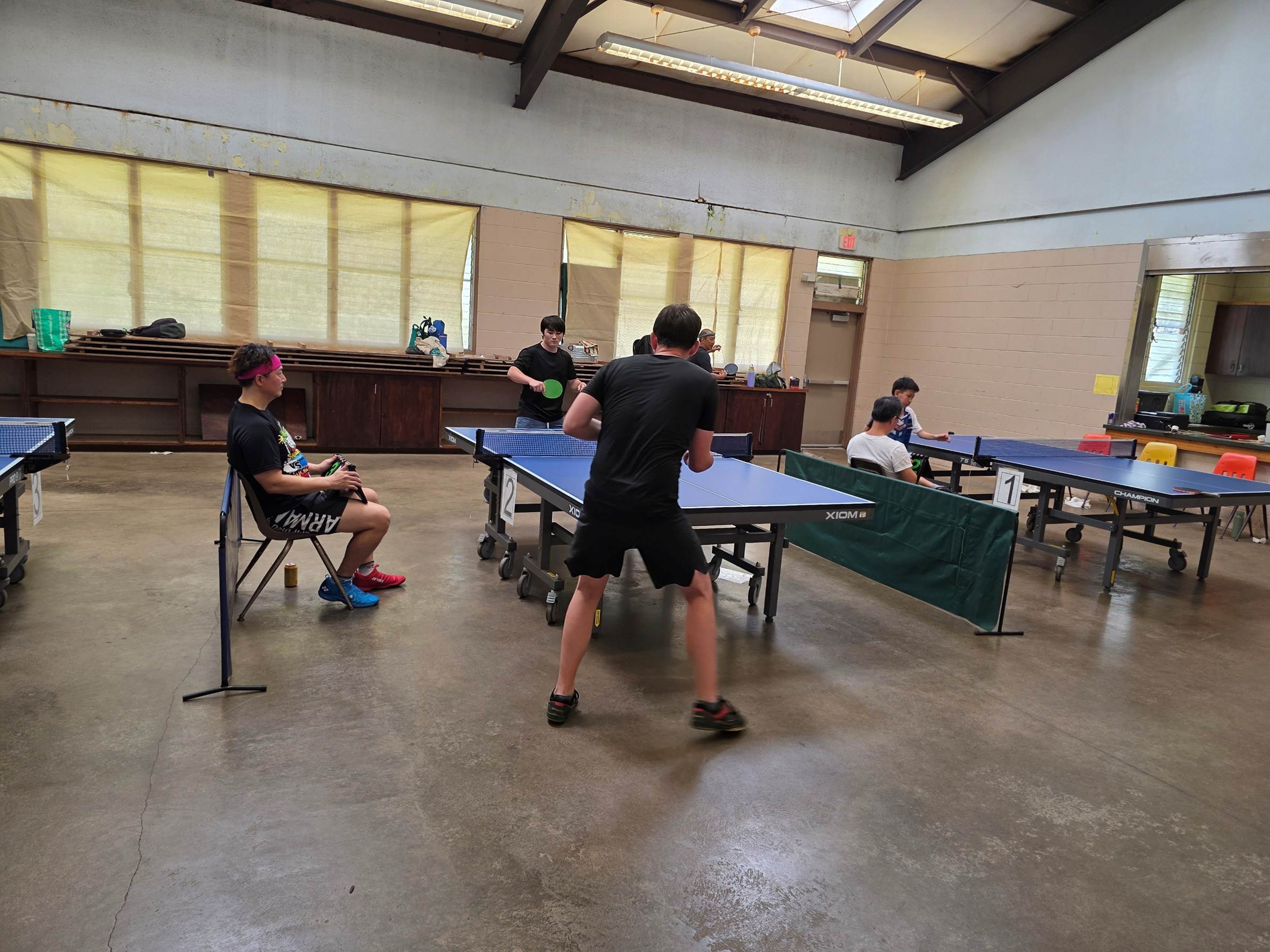 A group of people playing ping pong

AI-generated content may be incorrect.